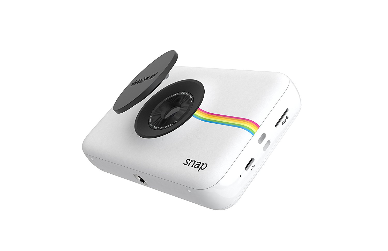 Elitecommerce Snap Instant Digital Camera — Compact Photo Camera, White Finish