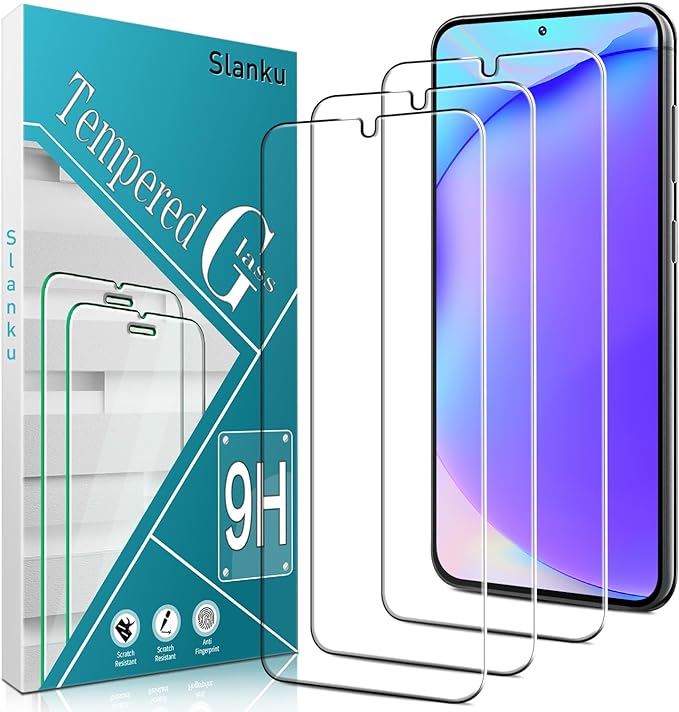 [3+3 Pack] for Samsung Galaxy S25 Screen Protector, 9H Tempered Glass, Ultrasonic Fingerprint Compatible, HD Clear Case Friendly for Samsung S25…