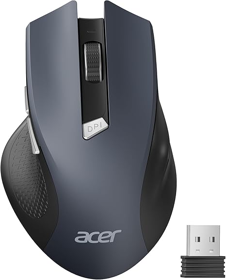 Acer Wireless Mouse for Laptop, 2.4GHz Computer Mouse Wireless with USB Receiver, Portable Cordless Mice, 3 Adjustable DPI Ergonomic USB Mice, 6…