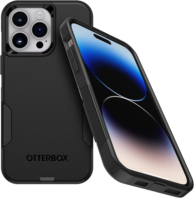 OtterBox iPhone 14 Pro Max Commuter Series Case – Slim, Tough, Pocket-Friendly with Port Protection (Black)