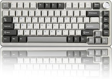 YUNZII B75 PRO Wireless Mechanical Keyboard,75% Gaming Keyboard Gasket Hot Swap Custom Keyboard with Knob, Pre-lubed Switches RGB…