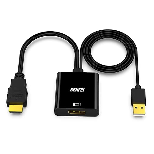 BENFEI HDMI to DisplayPort Adapter – Uni-Directional 4K@60Hz, 2K@144Hz, 1080P@165Hz, Laptop & Console Compatible
